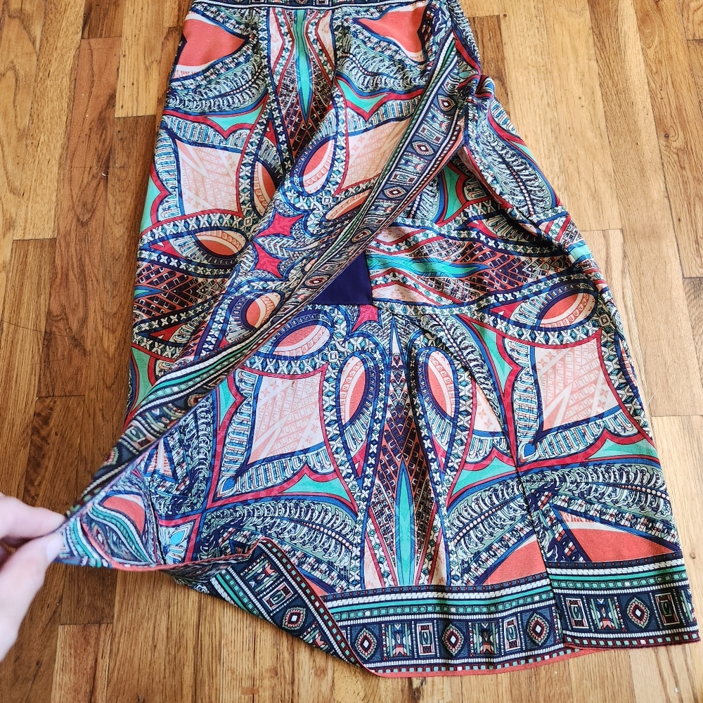 Maeve Anthropologie Geoda silk skirt Sz 2 - Picture 4 of 9